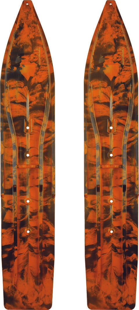 SLYDOG Pr/ Sly Dog Powderhound Ski 8" Red/Black Swirl PH8SWRORGBLK