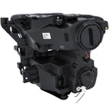 ANZO 2015-2017 Ford F-150 Projector Headlights w/ Plank Style Switchback Black w/ Amber 111357