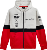 IN STOCK ALPINESTARS Position Zip Hoodie - Silver/Black/Red - XL 1212530221096XL