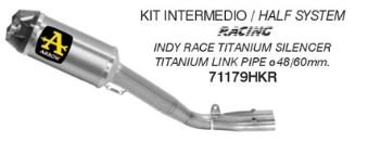 71179HKR Arrow Yamaha Yzf R1 17-26 Titanium Half System Kit With Indy Race Silencer
