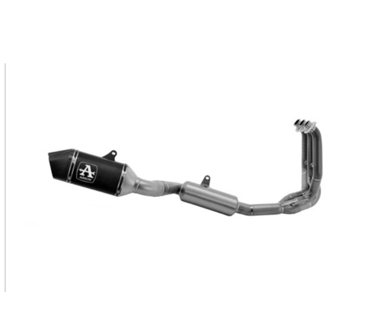 71508VAN Arrow Homologated  Full system with Veloce aluminium "Dark" silencers for Triumph Trident 660 2025