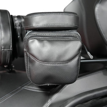 SHOW CHROME Platinum Arm Rest Pouch - Passenger - Two-Toned Black - Can-Am Spyder RT LTD '20-'24 ARC-2RT