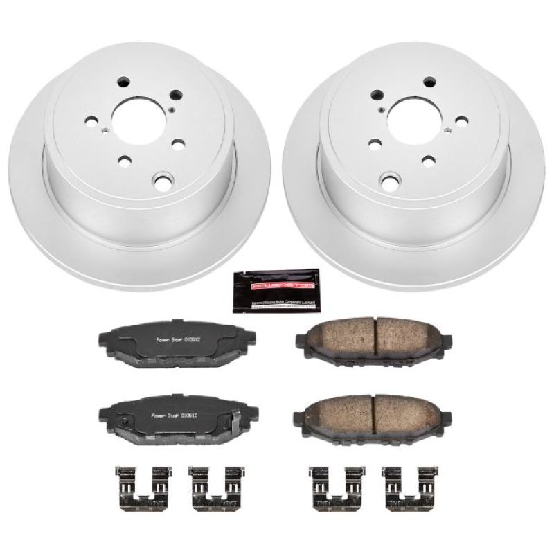 Power Stop 13-16 Subaru BRZ Rear Z17 Evolution Geomet Coated Brake Kit CRK4631