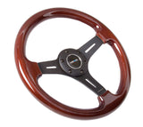 NRG Classic Wood Grain Steering Wheel (330mm) Wood Grain w/Matte Black 3-Spoke Center ST-015-1BK