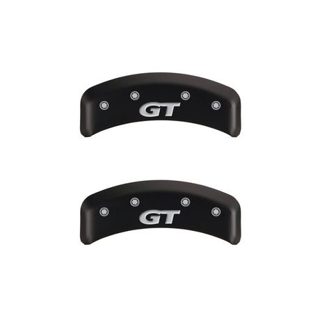 MGP 4 Caliper Covers Engraved Front Mustang Engraved Rear SN95/GT Red finish silver ch 10095SMG1RD