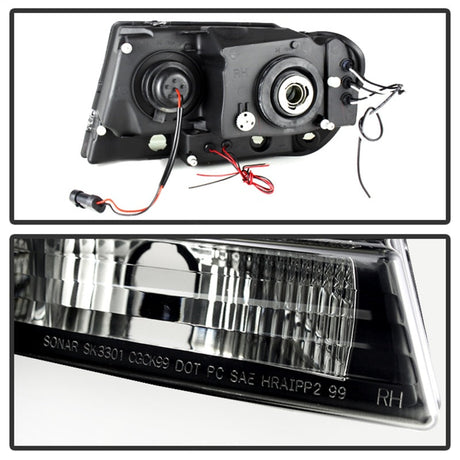 Spyder Jeep Grand Cherokee 99-04 Projector Headlights LED Halo LED Black Smoke PRO-YD-JGC99-HL-BSM 5078568