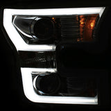 ANZO 2015-2017 Ford F-150 Projector Headlights w/ Plank Style Switchback Chrome w/ Amber 111358