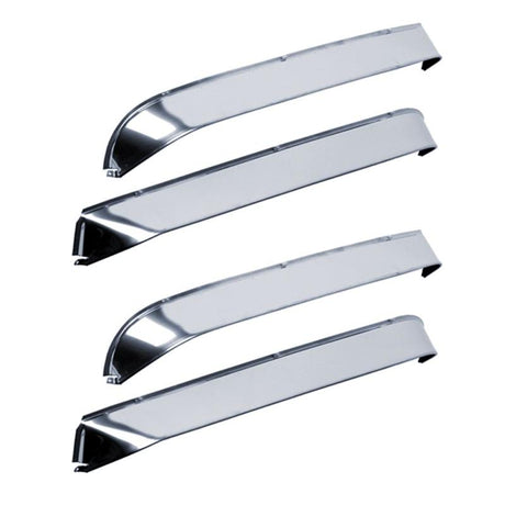 AVS 84-96 Jeep Cherokee (4 Door) Ventshade Front & Rear Window Deflectors 4pc - Stainless 14412
