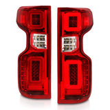 Anzo 19-21 Chevy Silverado Work Truck Full LED Tailights Chrome Housing Red Lens G2(w/C Light Bars) 311419