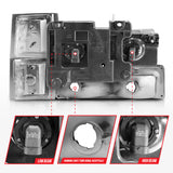 ANZO 88-98 Chevrolet C1500 Crystal Headlights Chrome w/ Signal and Side Marker Lights 111506