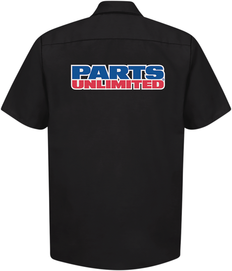 THROTTLE THREADS Parts Unlimited Shop Shirt - Black - 2XL PSU37ST24BK2X