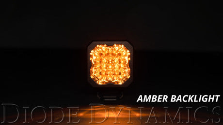 Diode Dynamics Stage Series C1 LED Pod Sport - Yellow Wide Standard ABL (Pair) DD6443P