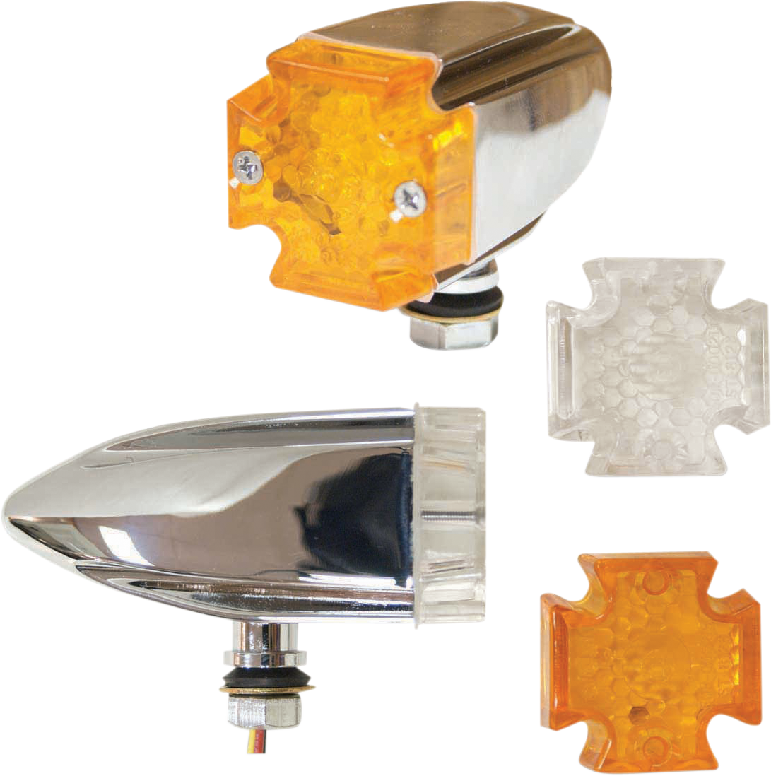 EMGO LED Maltese Deco Lights - Amber and Clear Lens 61-99150