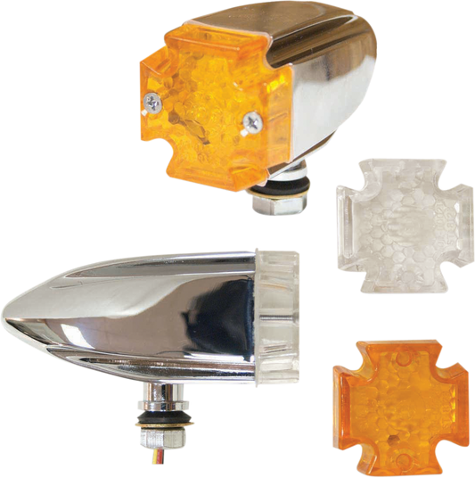 EMGO LED Maltese Deco Lights - Amber and Clear Lens 61-99150