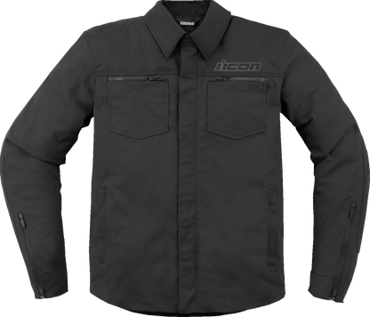 ICON Upstate Canvas CE Jacket - Black - Large 2820-6237