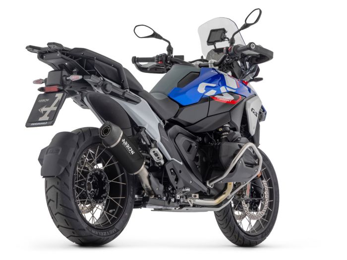 IN STOCK 72658AKN Arrow Indy Race Evo for BMW R1300GS 2024 ALUMINIUM "DARK" Slip-on Exhaust with carbon end cap
