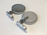CRG Hindsight Folding 3 in. Round Bar-End Mirror Left - Silver HSLS-201-L