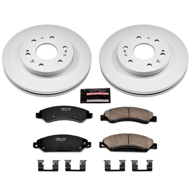 Power Stop 07-08 Cadillac Escalade Front Z17 Evolution Geomet Coated Brake Kit CRK2067