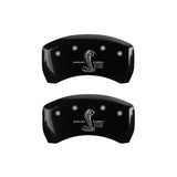MGP Rear set 2 Caliper Covers Engraved Rear GT500 Shelby & Cobra Black finish silver ch 10010RGT5BK