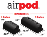 Ridetech RidePro E5 Air Ride Suspension Control System 5 Gallon Dual Compressor AirPod 1/4in Valves 30514100