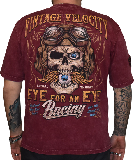 LETHAL THREAT Vintage Velocity Eye for an Eye T-Shirt - Red - 4XL VV40179-4XL