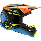 ALPINESTARS Youth SM3 Helmet - Fray - Gloss Black/Orange/Yellow Fluo- Small 8301625-1455-YS