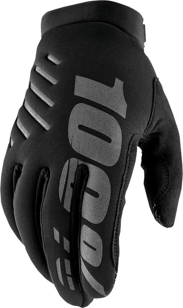 100% Brisker Gloves - Black/Gray - Small 10003-00000