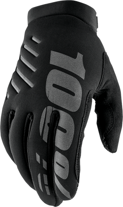 100% Brisker Gloves - Black/Gray - Small 10003-00000