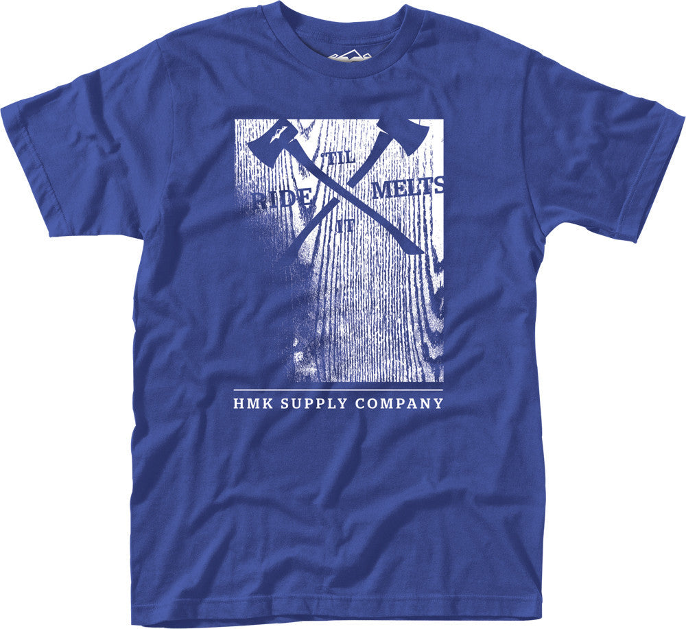 HMK Woodblock Tee Blue S HM2SSTWOOBLS