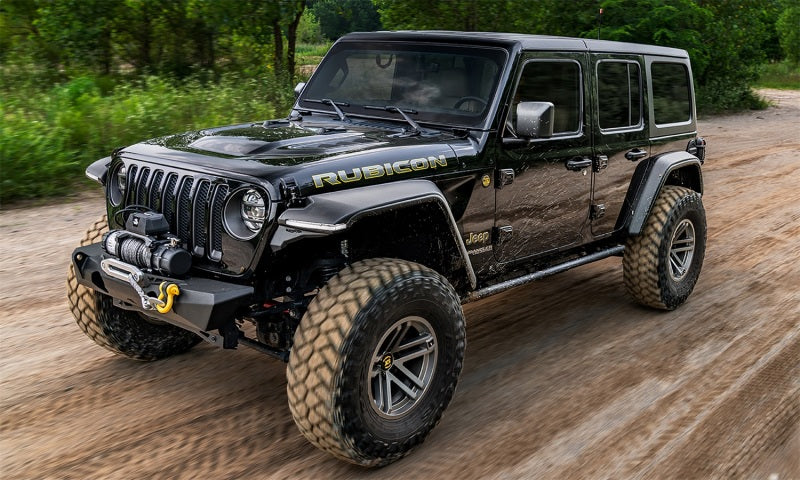 Bushwacker 18-21 Jeep Wrangler JL (2-Door & 4-Door) Flat Style Flares 4pc - Black 11950-07