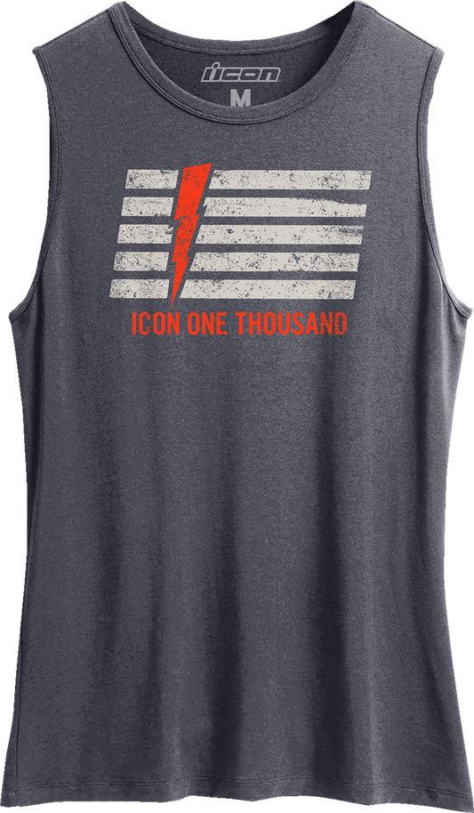 ICON Women's Invasion Stripe™ Tank Top - Antique Denim - 2XL 3031-4222