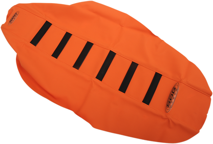 SDG 6-Ribbed Seat Cover - Black Ribs/Orange Top/Orange Sides 95929KOO