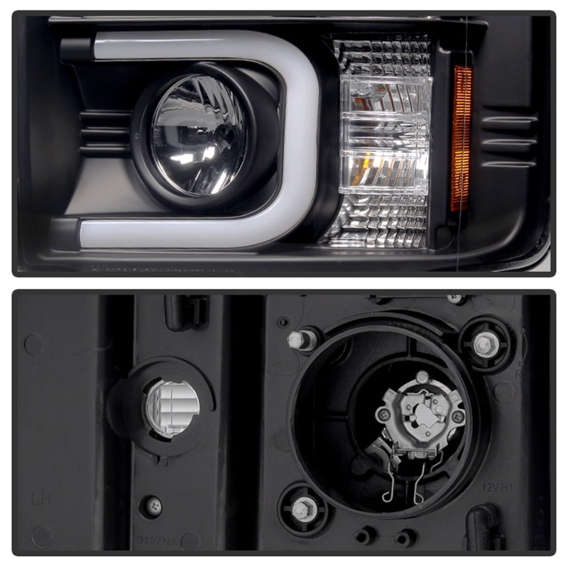 Spyder Chevy Silverado 2014-16 2500 HD Projector Headlights Light Bar DRL Blk PRO-YD-CSHD14-LBDRL-BK 5081032