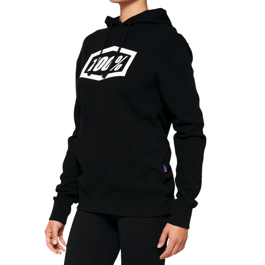 100% Women's Icon Hoodie - Black - XL 20031-00003