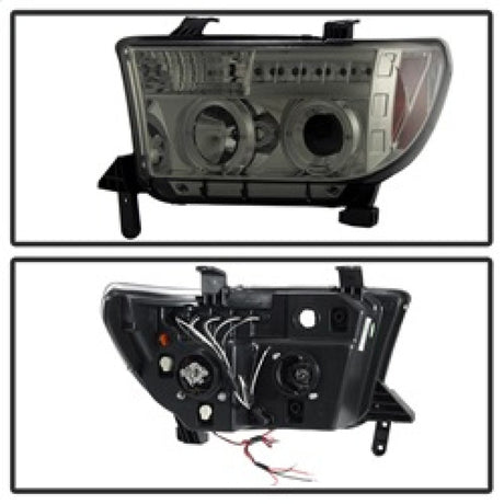 Spyder Toyota Tundra 07-13 Projector Headlights LED Halo LED Smke PRO-YD-TTU07-HL-SM 5012043