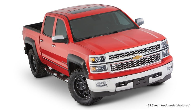 Bushwacker 15-18 Chevy Silverado 2500 HD Fleetside Extend-A-Fender Style Flares 4pc - Black 40964-02