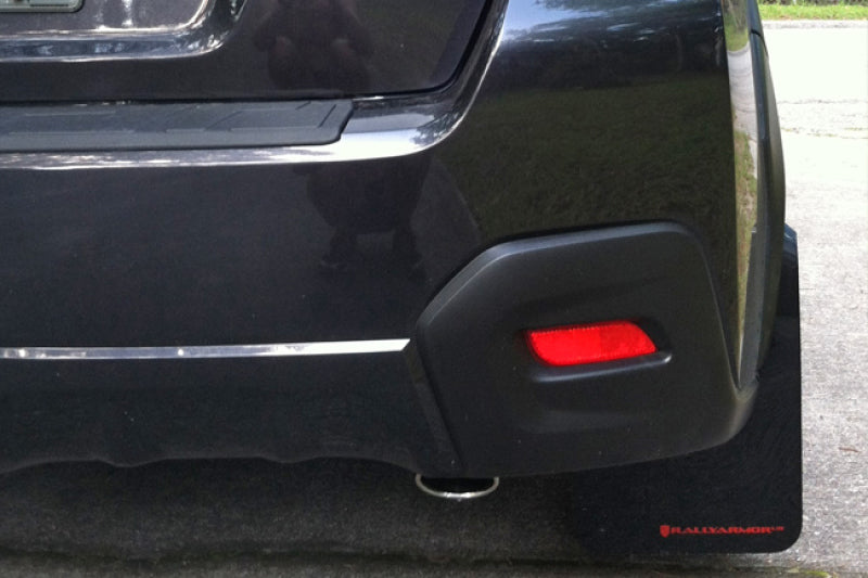 Rally Armor 13+ Subaru XV Crosstrek Black Mud Flap w/ Red Logo MF26-UR-BLK/RD