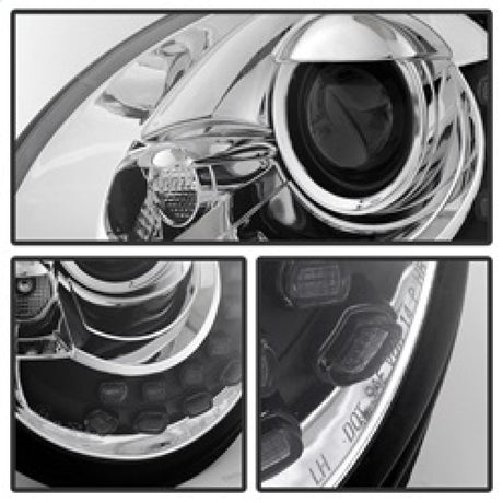 Spyder Volkswagen Beetle 1998-2005 Projector Headlights DRL Chrome PRO-YD-VB98-DRL-C 5080554