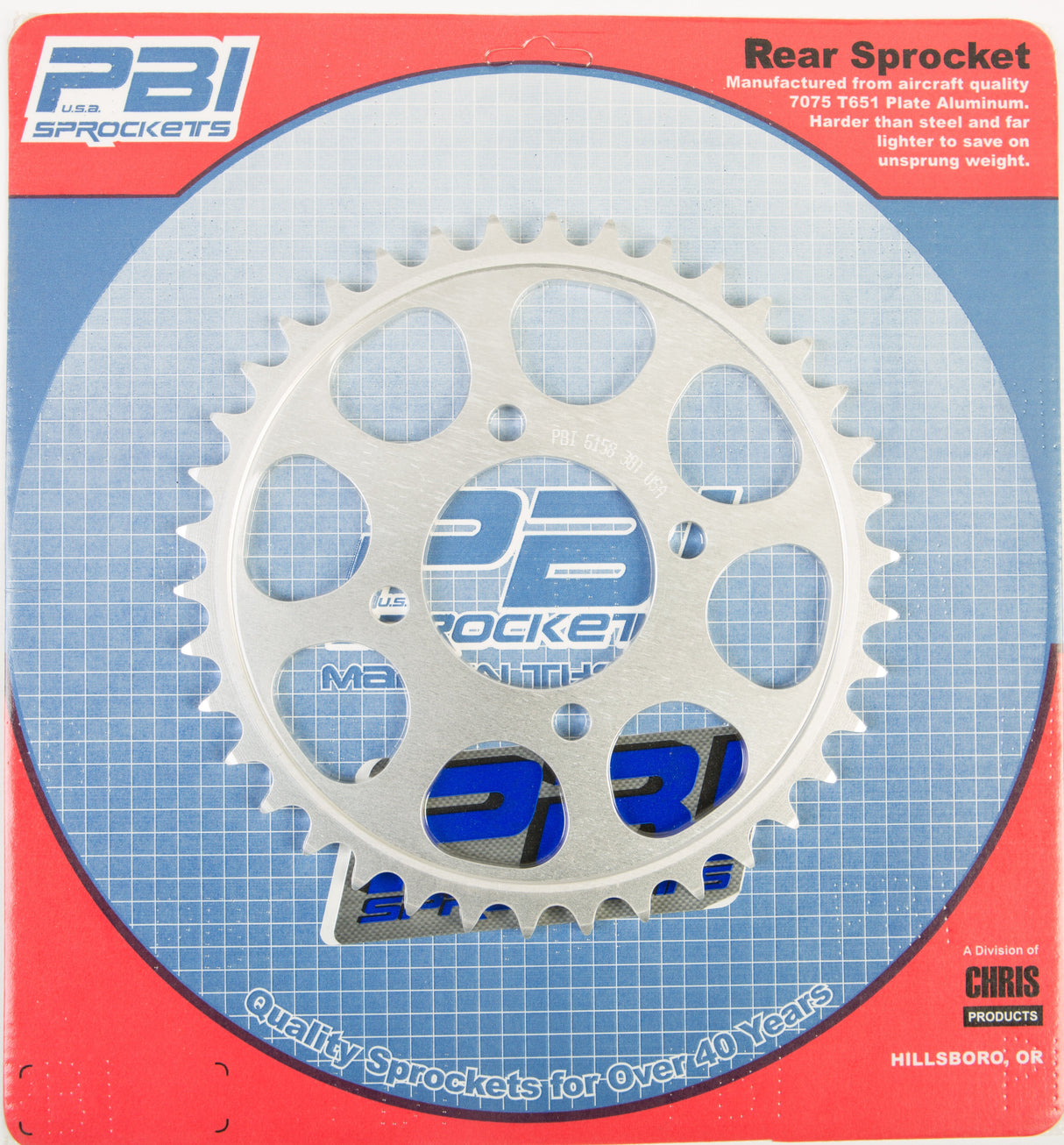 PBIRear Sprocket Aluminum 38t-520 Kaw/Suz6158-38-3