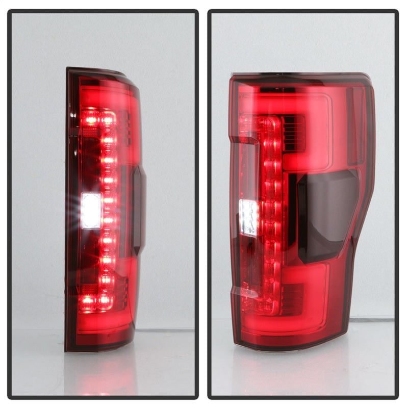 Spyder 17-18 Ford F-250 SD (w/Blind Spot Sensor) LED Tail Lights - Red Clr (ALT-YD-FS17BS-LED-RC) 5085634