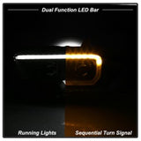 xTune Toyota Tacoma 16-18 DRL Light Bar Projector Headlights - Black PRO-JH-TTA16-LBDRL-BK 9039256