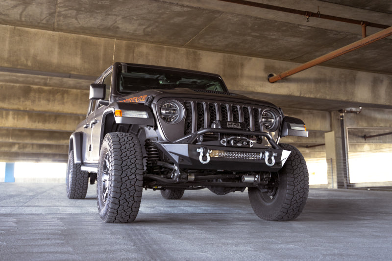 DV8 Offroad 07-23 Jeep Wrangler JK/JL & Gladiator JT FS-1 Series Stubby Front Bumper FBJL-11