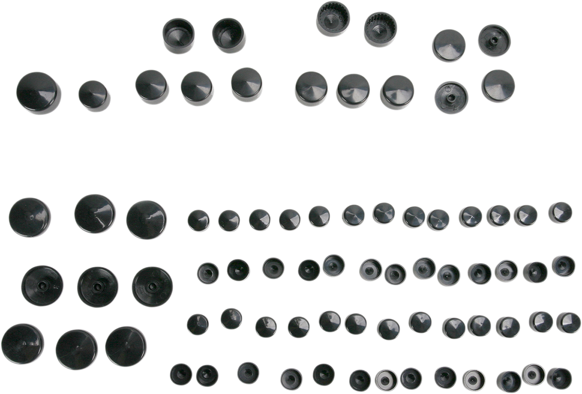 DRAG SPECIALTIES Cubiertas de pernos - Negro 352016