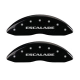 MGP 4 Caliper Covers Engraved Front & Rear Escalade Black finish silver ch 35015SESCBK