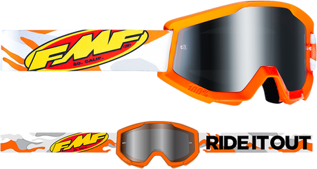 FMF PowerCore Goggles - Assault - Gray - Silver Mirror F-50051-00002 2601-3012