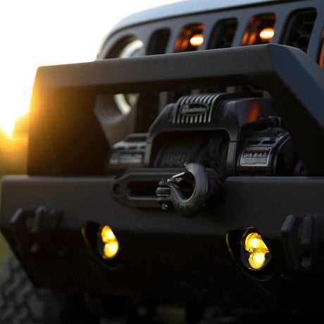 KC HiLiTES FLEX ERA 3 Dual Mode SAE Fog Lights - 2-Light Master Kit for Jeep Aftermarket Bumpers 97147
