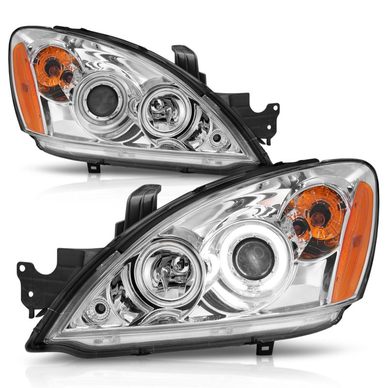 ANZO 2004-2007 Mitsubishi Lancer Projector Headlights w/ Halo Chrome (CCFL) 121103