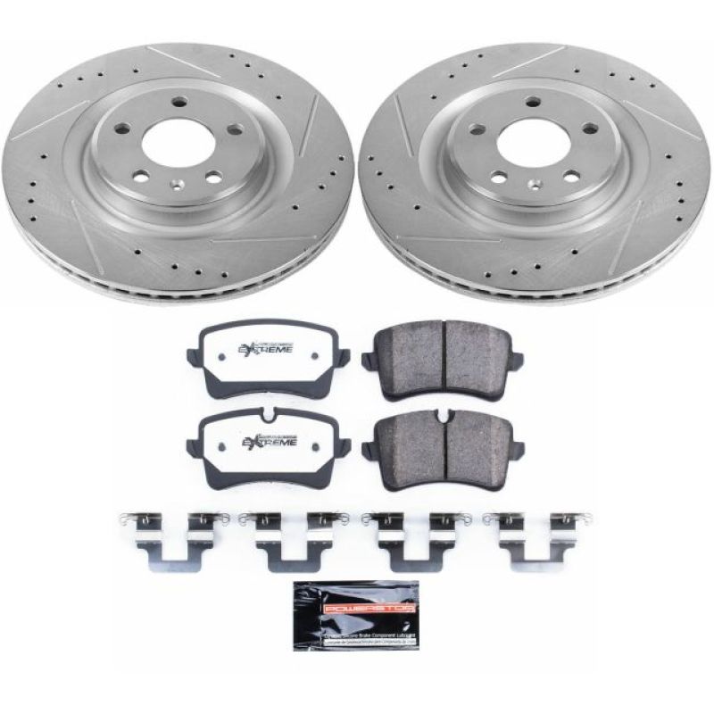 Power Stop 14-18 Audi A6 Rear Z26 Street Warrior Brake Kit K6139-26