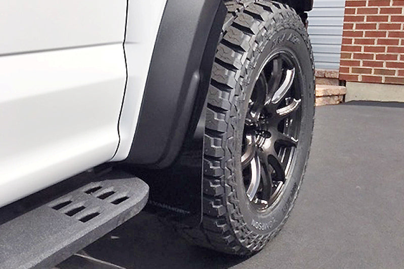 Rally Armor 17-19 Ford F-150 Raptor UR Black Mud Flap w/ Silver Logo MF53-UR-BLK/SIL