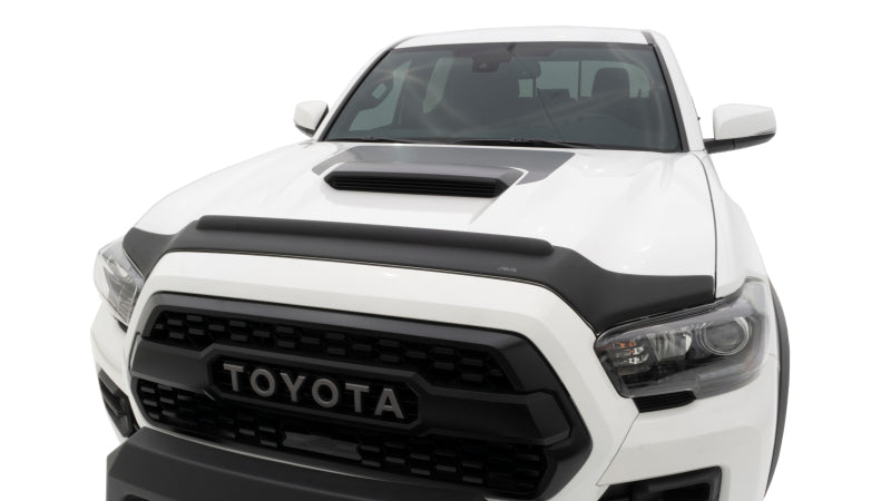 AVS 16-18 Toyota Tacoma Aeroskin II Textured Low Profile Hood Shield - Black 436079